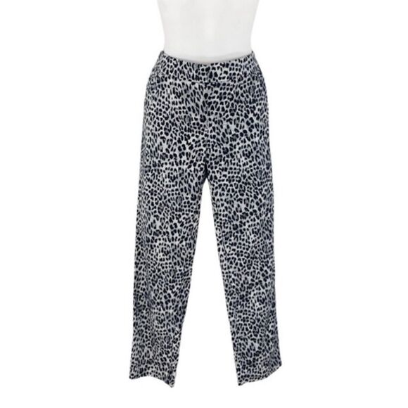 WHBM slim ankle leopard print pants 10 - Picture 2 of 10